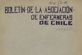 Boletín de la Asociación de Enfermeras de Chile, I, (1), junio 1941