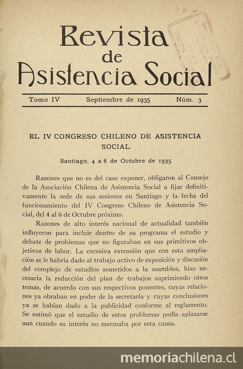 "La escuela de enfermeras Carlos Van Buren de Valparaíso", Revista de Asistencia Social, IV, (3): 257-285, septiembre, 1935.