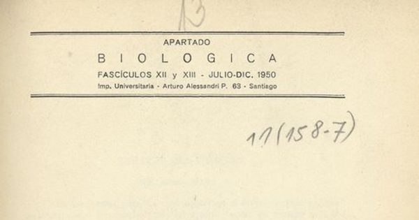 Biología del vampiro. Santiago: Impr. Universitaria, 1951. 24 p.