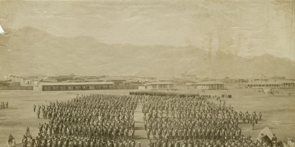 Pie de foto: Regimiento Santiago, 1879.