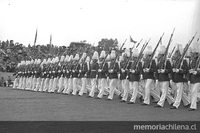 Pie de foto: Desfile de la Escuela Militar, Parada Militar de 1942