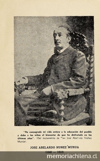 José Abelardo Núñez, hacia 1890En: Latorre Salamanca, Gonzalo. La vida ejemplar de José Abelardo Núñez Murúa 1840-1910. Santiago