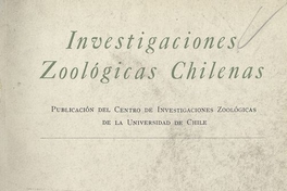 Investigaciones zoológicas chilenas. Santiago: Edit. del Pacífico, Vol. 8 (1962) 146 p.