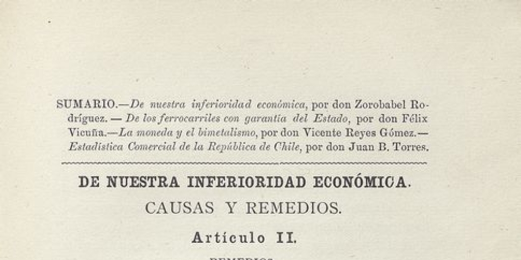  Revista económica N°3, enero 1887  Valparaíso:   [s.n.],  1886-1892.
