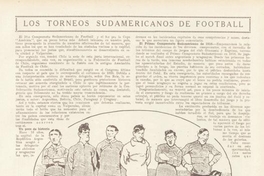 Los torneos sudamericanos de Football. Resumen General de la competencia sudamericana por la Copa América