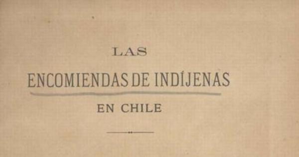 Las encomiendas de indígenas en Chile