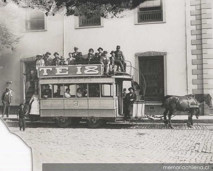 Ferrocarril urbano de Playa Ancha, ca. 1900