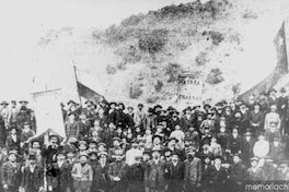 Concentración de obreros, hacia 1900