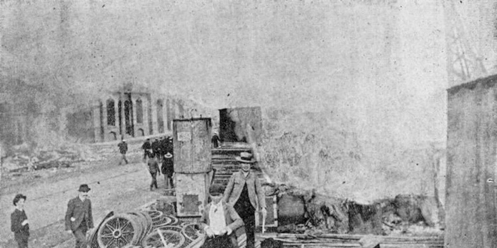 El malecón en llamas. Huelga del 16 de mayo de 1903