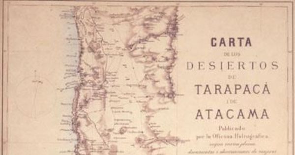 Carta de los desiertos de Tarapacá y Atacama, 1879