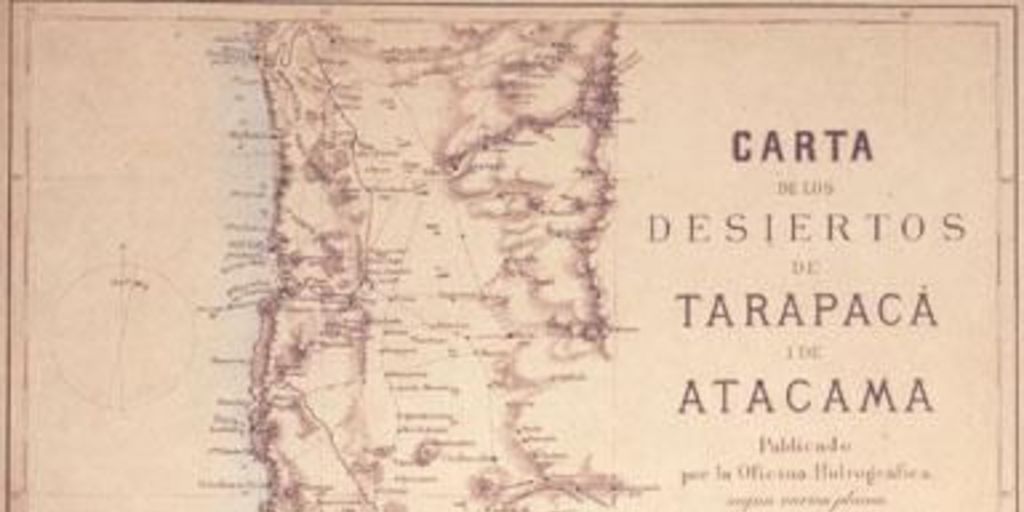 Carta de los desiertos de Tarapacá y Atacama, 1879