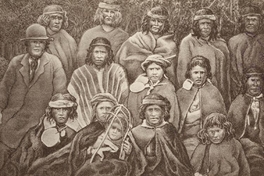 Grupo de aborígenes pehuenches, ca. 1859