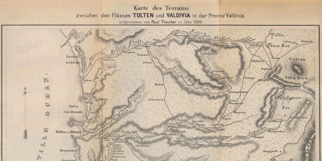 Karte des Terrains zwischen den Flussen Tolten und Valdivia...