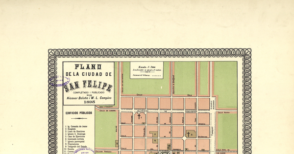 Plano de la ciudad de San Felipe, 1895