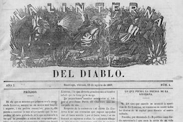 La Linterna del Diablo, Santiago, 1867 :  año 1, n° 1 - n° 5