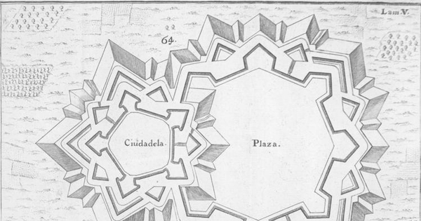 Plano de plaza fuerte y ciudadela