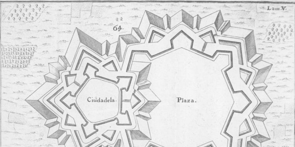 Plano de plaza fuerte y ciudadela