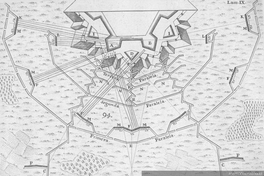 Plano de zanjas y trincheras que rodean castillo
