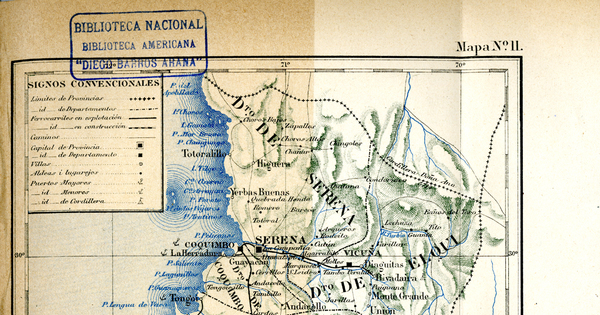 Provincia de Coquimbo, hacia 1885
