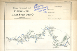 Plano general del ferrocarril trasandino, hacia 1885