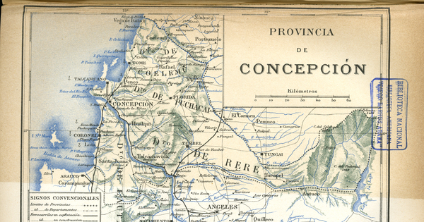 Provincia de Concepción, hacia 1885