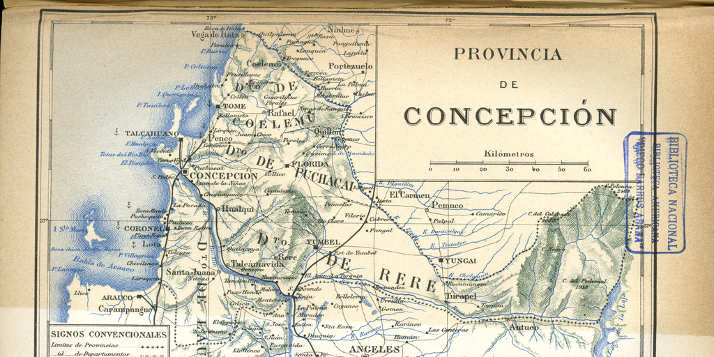 Provincia de Concepción, hacia 1885