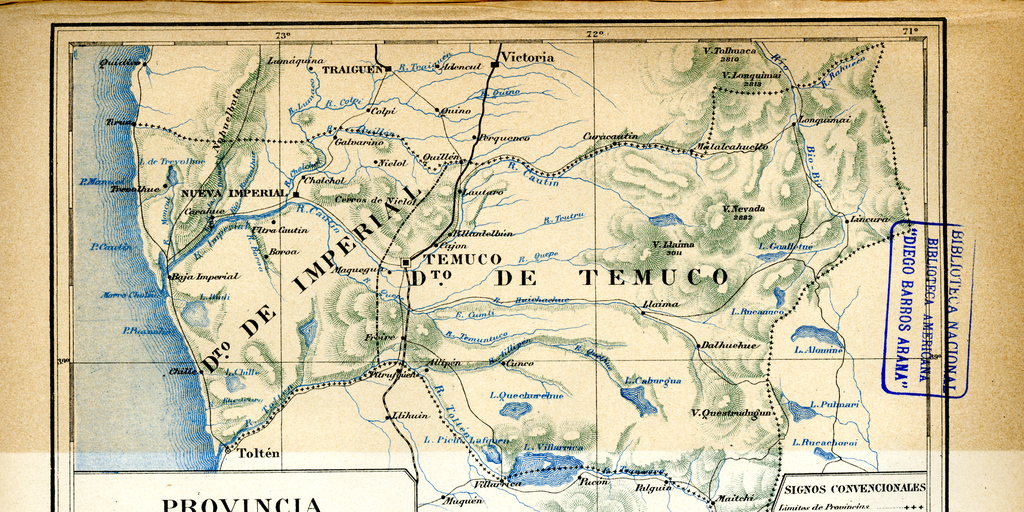 Provincia de Cautín, hacia 1885