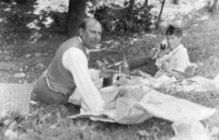 Caballeros en un picnic, 1930