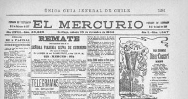 El Mercurio de Santiago, 1903