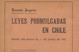 Leyes promulgadas en Chile : desde 1810 hasta el 1o. de junio de 1912 : tomo tercero, 1887-1901
