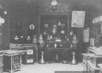 Salón de venta de artefactos a gas de Gasco, 1915