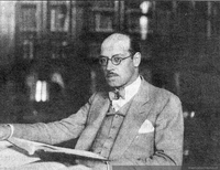Guillermo Feliú Cruz, en la Sala Medina : fue su Conservador Vitalicio desde 1925
