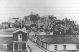 Vista del Cerro Santa Lucía después de su remodelación hacia 1875