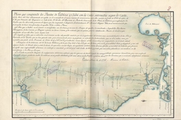 Plano que comprende los puertos de Valdivia y Chiloé con la costa intermedia según la Carta de la Mar del Sur... por Mariano de Puslerla en 1791