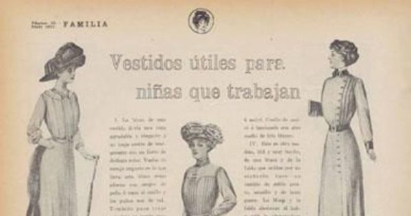 Vestidos útiles para niñas que trabajan, 1911