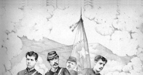 El grupo de la Concepción : Arturo Pérez Canto, Julio Montt Salamanca, Ignacio Carrera Pinto y Luis Cruz Martínez