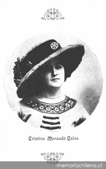 Cristina Morandé Calvo, hacia 1900