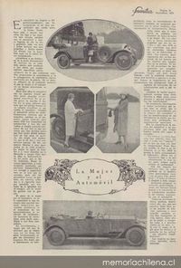 La mujer y el automóvil, 1925