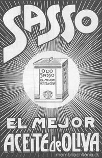Aviso publicitario de aceite de oliva, 1914