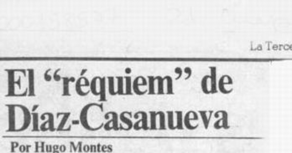 El Réquiem de Díaz-Casanueva