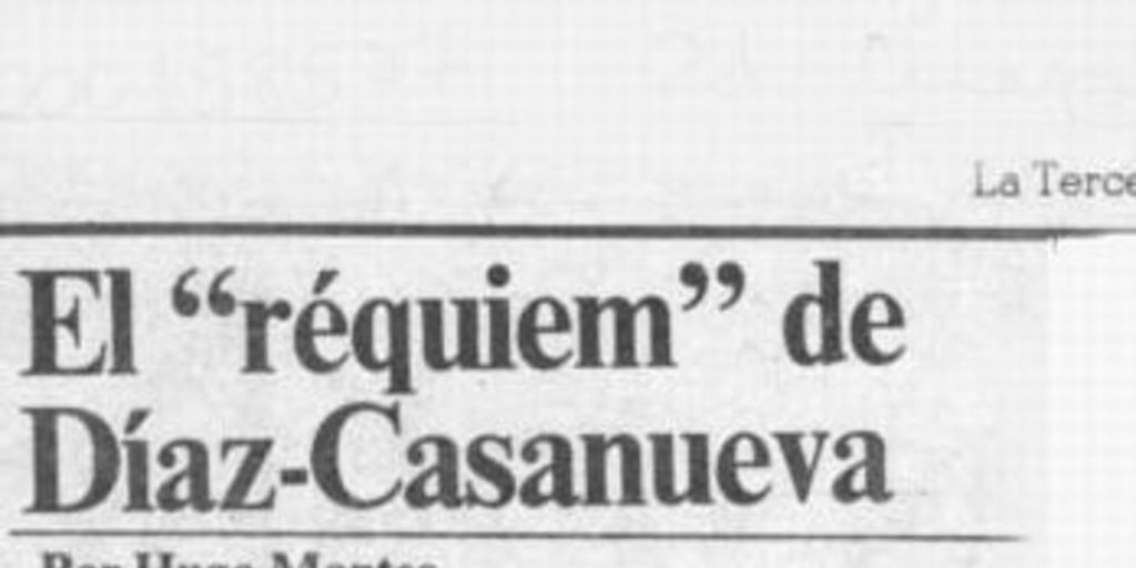 El Réquiem de Díaz-Casanueva