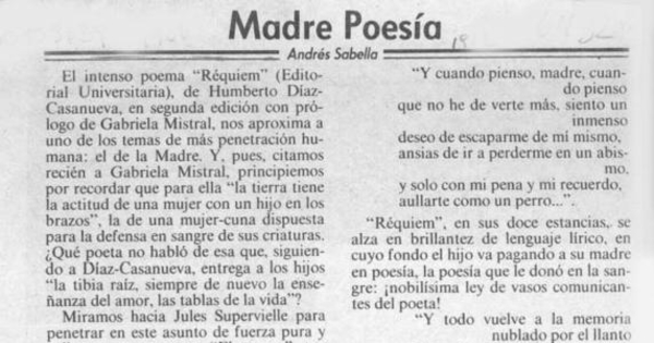 Madre poesía