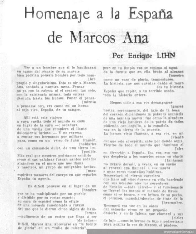 Homenaje a la España de Marcos Ana