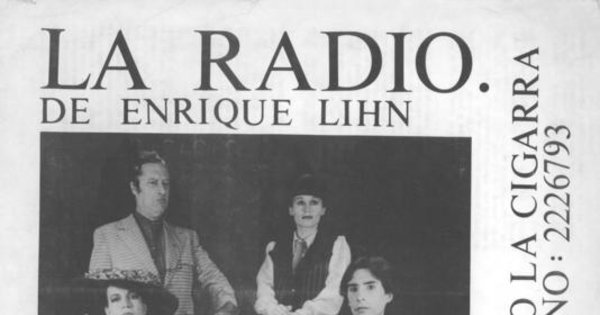 Afiche de La Radio, obra de teatro escrita por Enrique Lihn