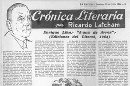 Crónica literaria : Enrique Lihn : Agua de arroz