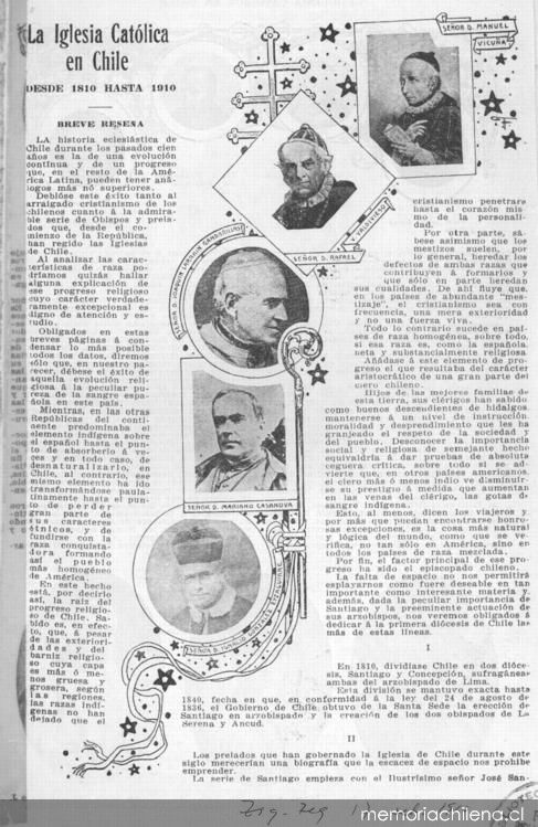 La Iglesia Católica en Chile : desde 1810 hasta 1910 - Memoria Chilena, Biblioteca Nacional de Chile La Iglesia Católica en Chile : desde 1810 hasta 1910 - Memoria Chilena, Biblioteca Nacional de Chile