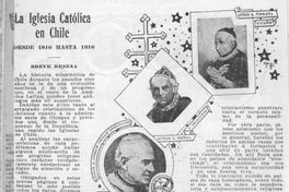 La Iglesia Católica en Chile : desde 1810 hasta 1910