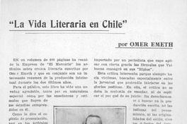 La vida literaria en Chile, por Omer Emeth