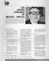Los afanes literarios de Braulio Arenas