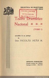 Teatro dramático nacional. Tomo 1